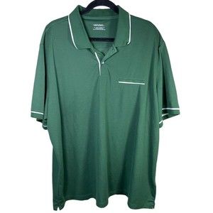 untuckit Mens Caesar Polo Shirt Green Short Sleeve‎ Regular Fit XXXLarge Golf
